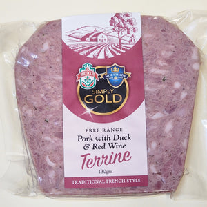 Terrine - Free range Pork with Duck and Red Wine 130gm