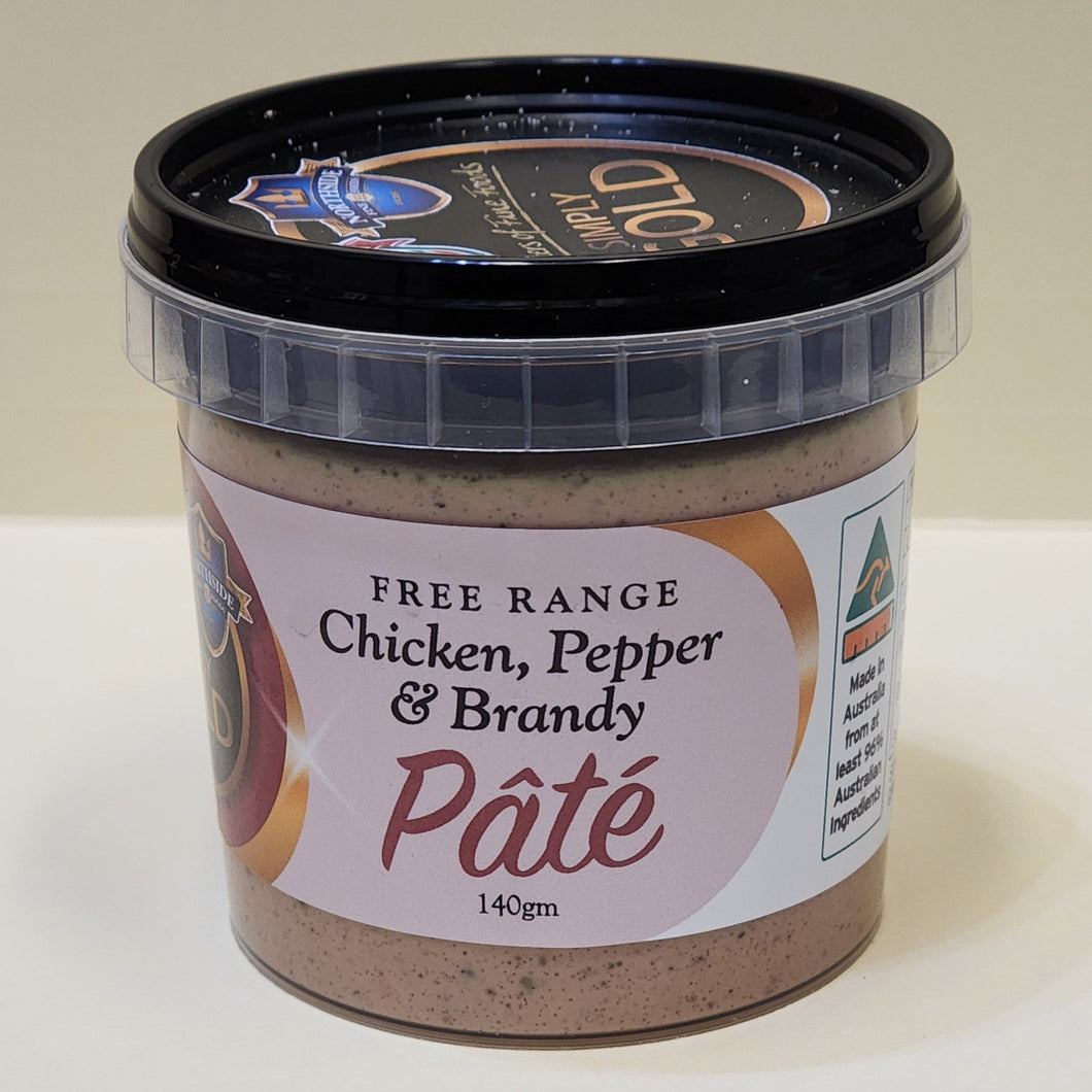 Pate - Free range Chicken, Pepper and Brandy 140gm